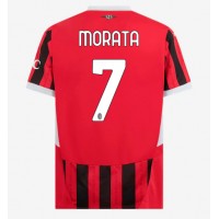 Moški Nogometni dresi AC Milan Alvaro Morata #7 Domači 2024-25 Kratek Rokav